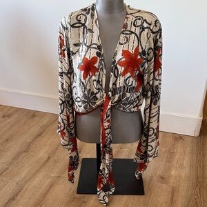 Silk crop kimono